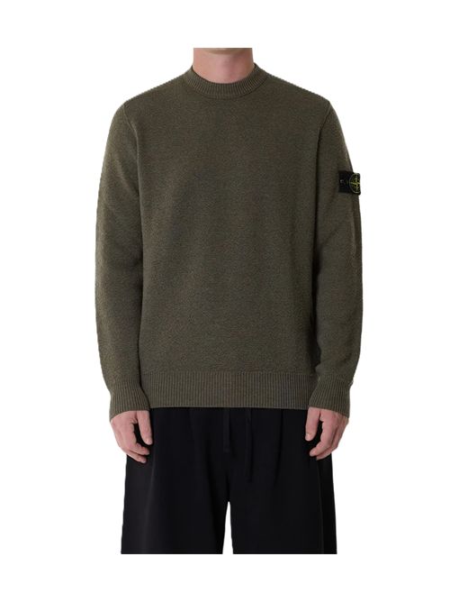 Maglia crewneck military Stone Island | L2S15 5100011 S01C4V0M5G MILITARY GREEN MEL